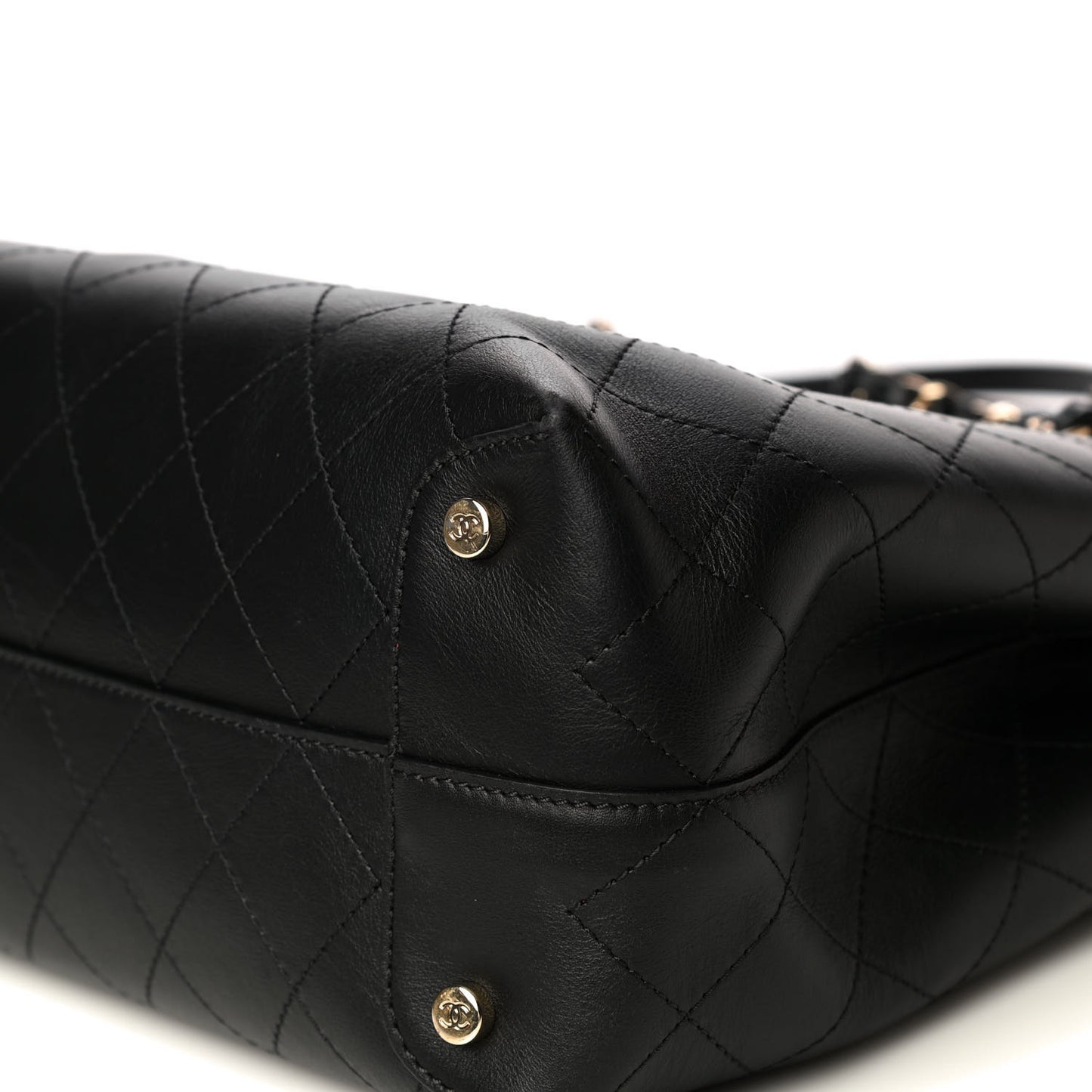 Calfskin Large Serial Shopper Tote Black