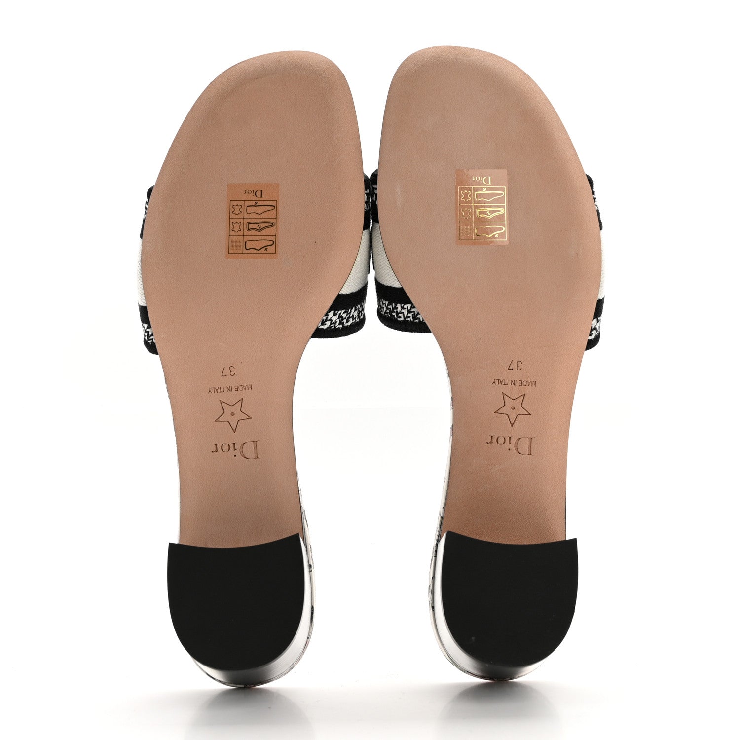Christian Dior Canvas Jardin Botanique Embroidered Dway 40mm Slide Sandals 37 White Multicolor 5 of 9