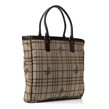 Burberry Haymarket Check Tote Brown 2 of 4
