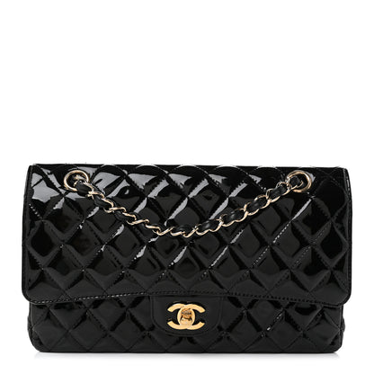 Chanel Patent Quilted Medium Double Flap Black 1 of 10