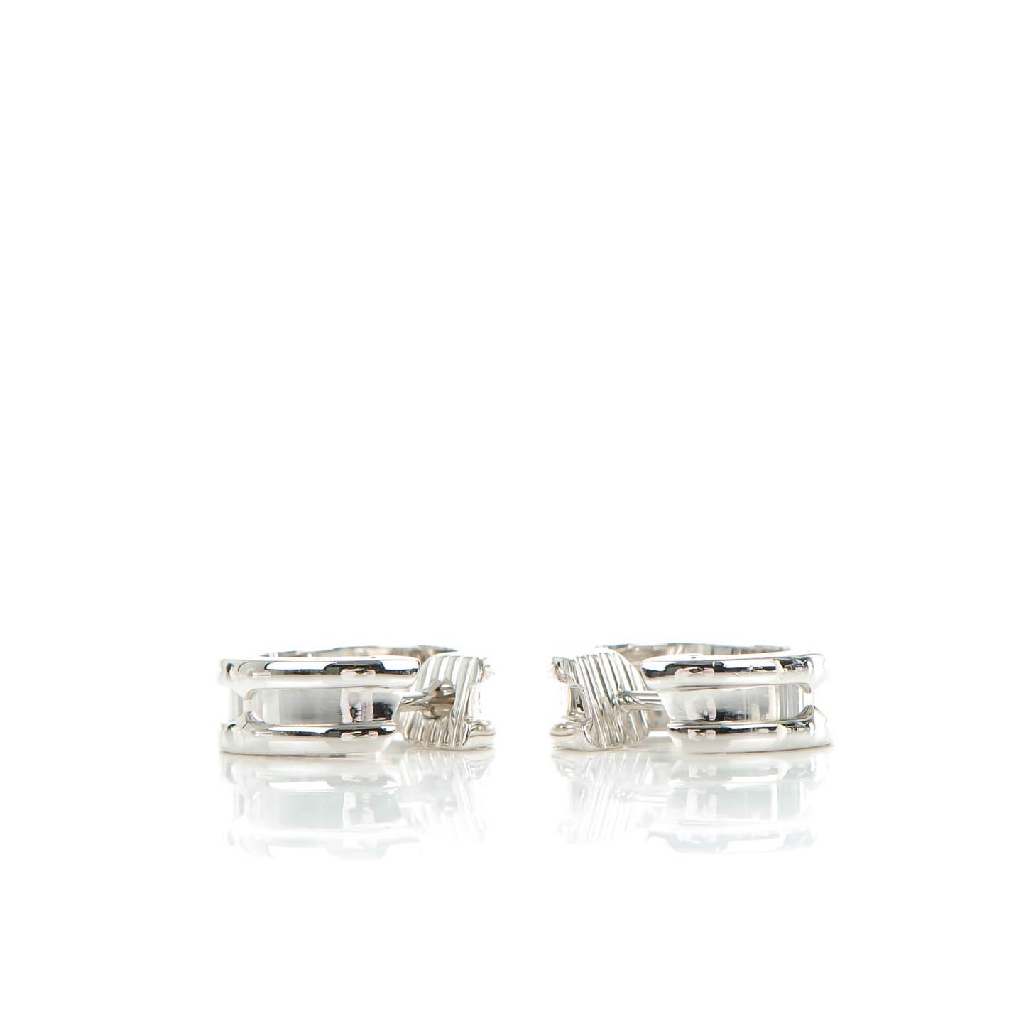 18K White Gold Small B.Zero1 Hoop Earrings