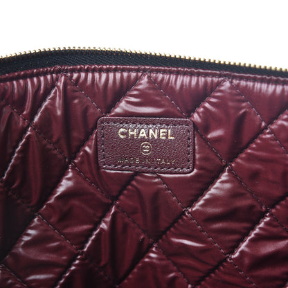 Chanel Lambskin Quilted Large Vintage Mademoiselle Cosmetic Case Black 6 of 7