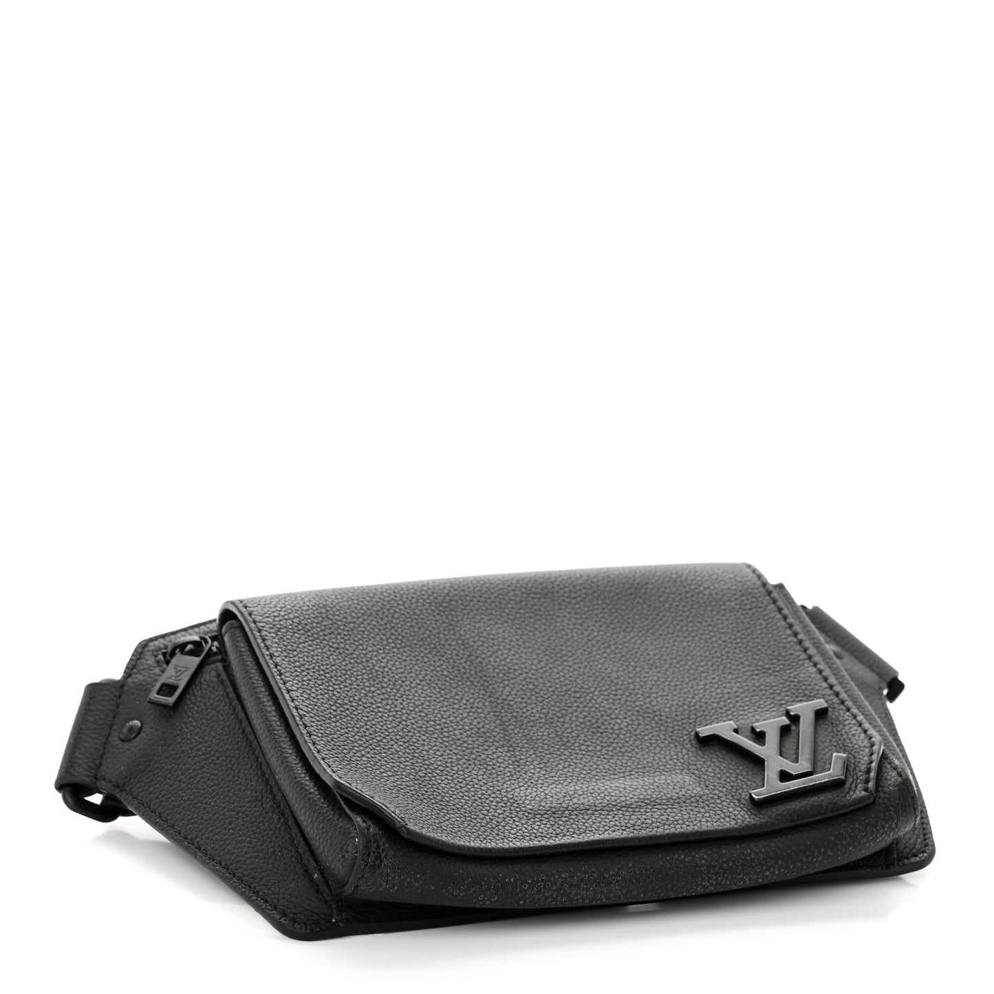 Grained Calfskin Aerogram Slingbag Black