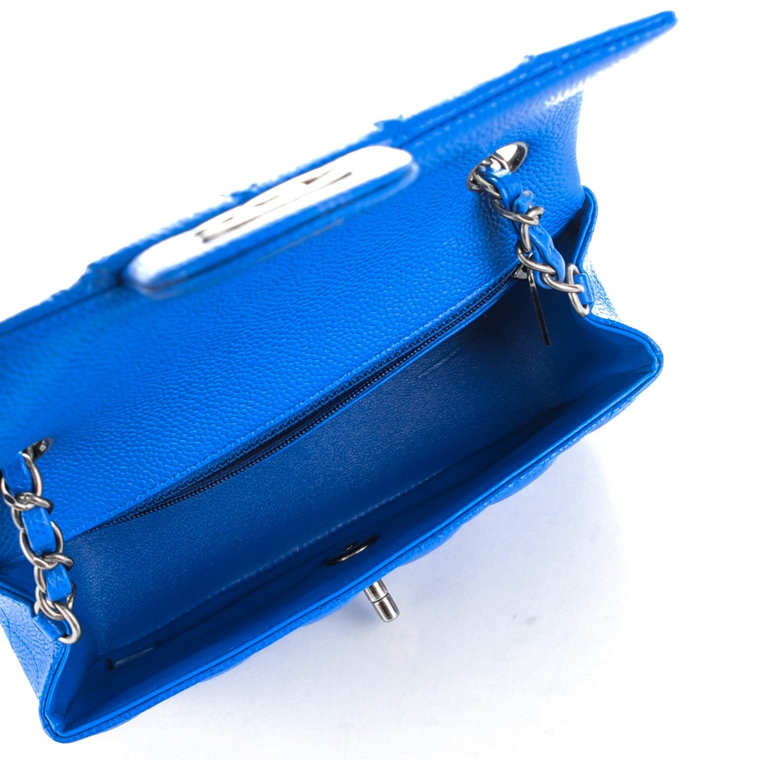 Chanel Caviar Quilted Mini Rectangular Flap Blue 5 of 8