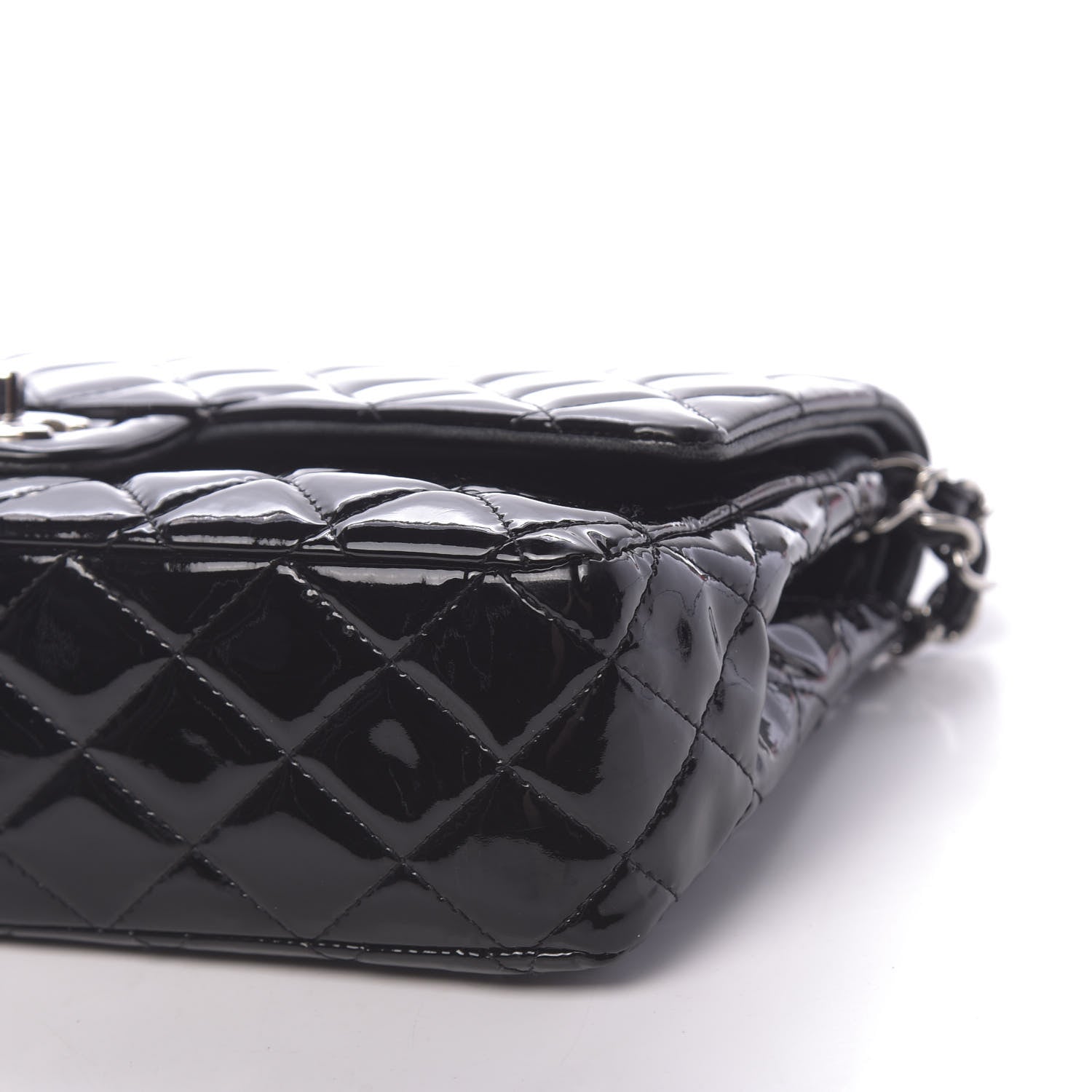 Chanel Patent Quilted Medium Double Flap Black 10 of 18