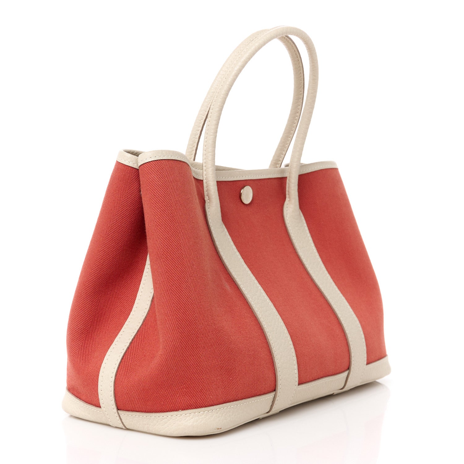 Hermes Grand Chevron Weave Negonda Garden Party 30 TPM Rouge Craie 3 of 9