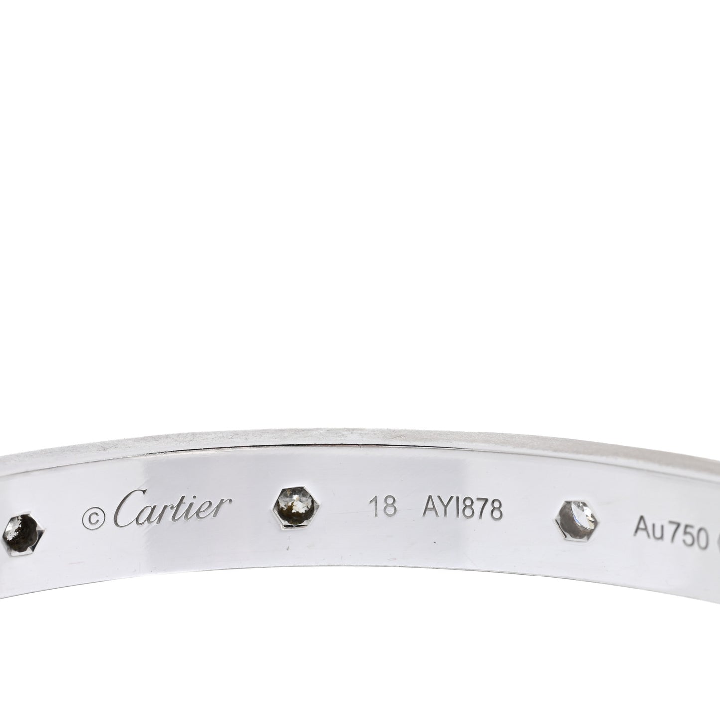 18K White Gold Diamond LOVE Full Paved Bracelet 18