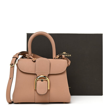 Delvaux Grained Calfskin Mini Brillant Satchel Nude 10 of 10