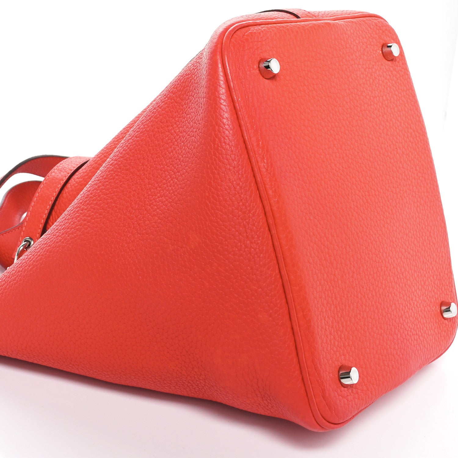 Hermes Taurillon Clemence Picotin Lock 22 MM Rouge Pivoine 8 of 9