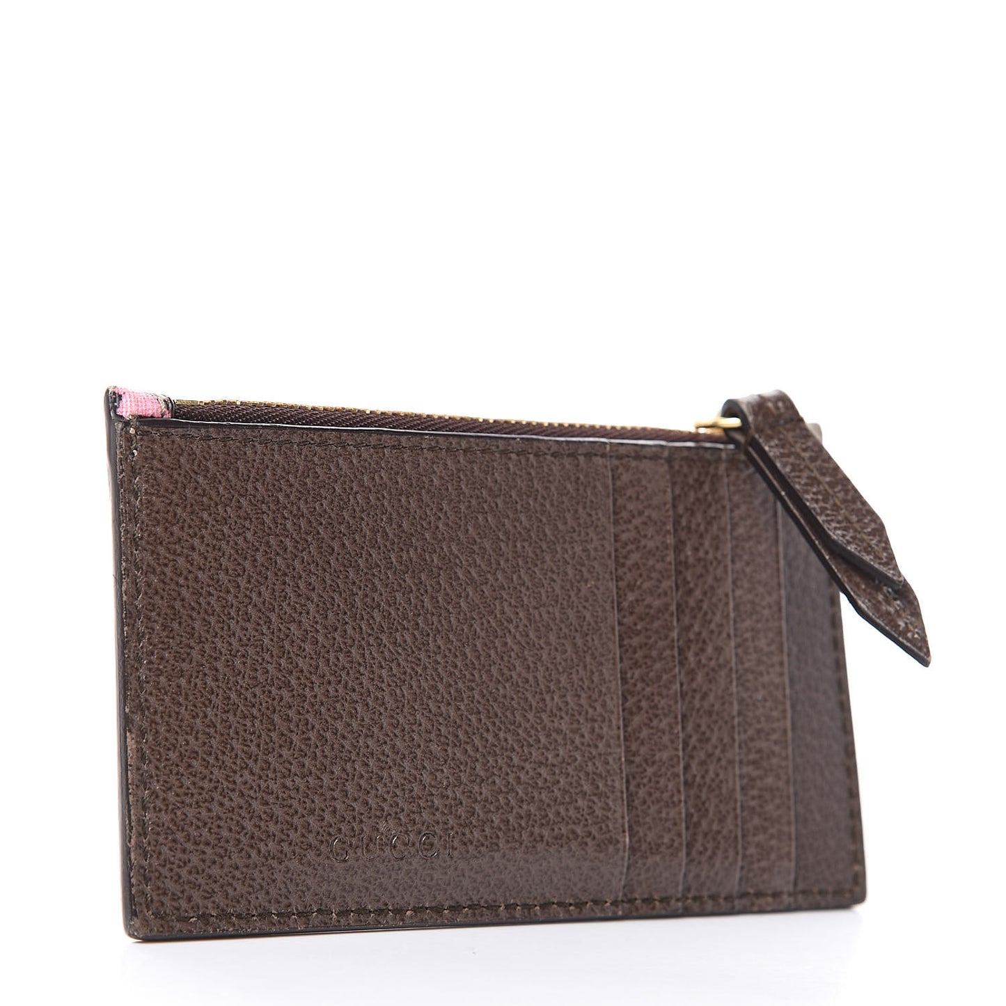 GG Supreme Monogram Bengal Coin Case Card Holder Beige Crop Pink New Acero