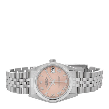 Rolex Stainless Steel 31mm Oyster Perpetual Datejust Watch Pink Roman 78240 2 of 5