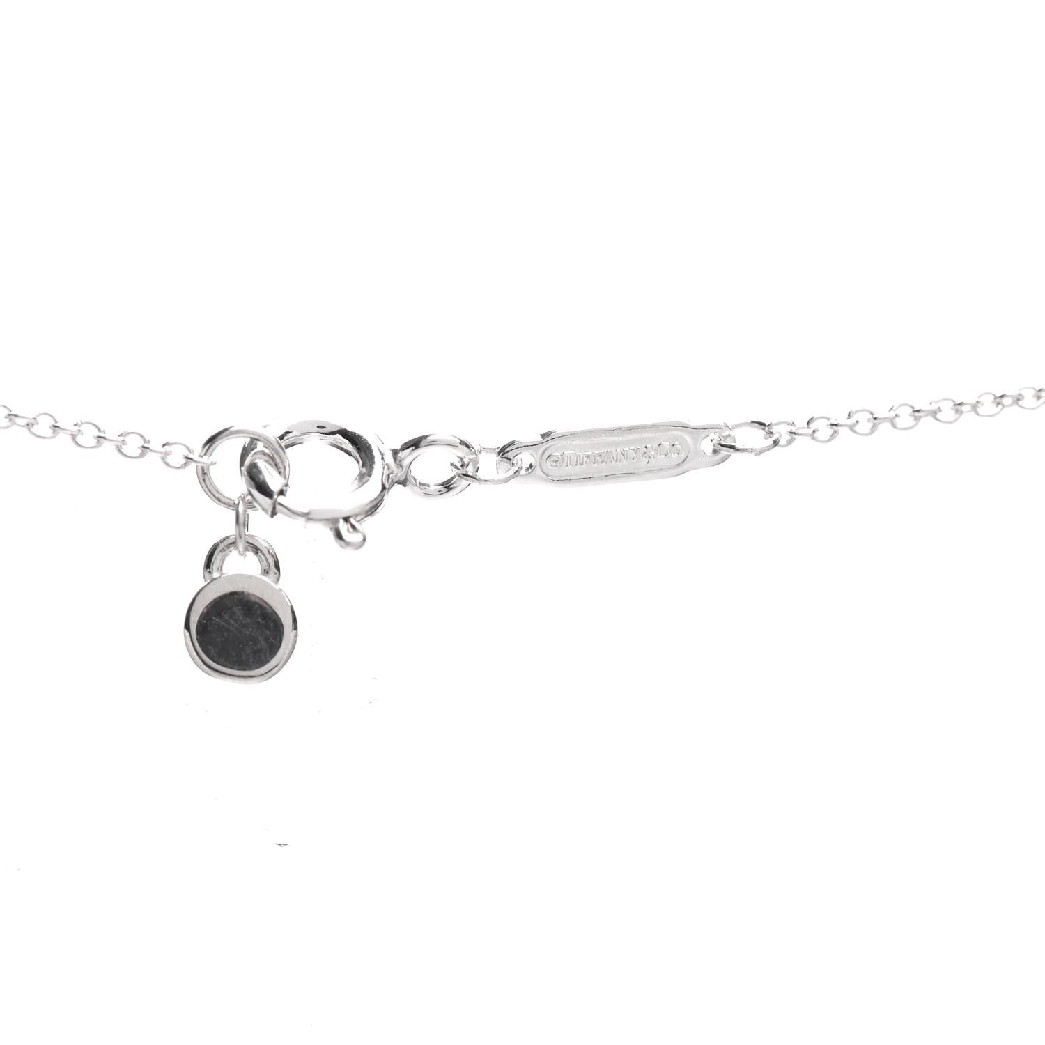 Tiffany Sterling Silver Enamel Ice Skate Charm Necklace Blue 4 of 4