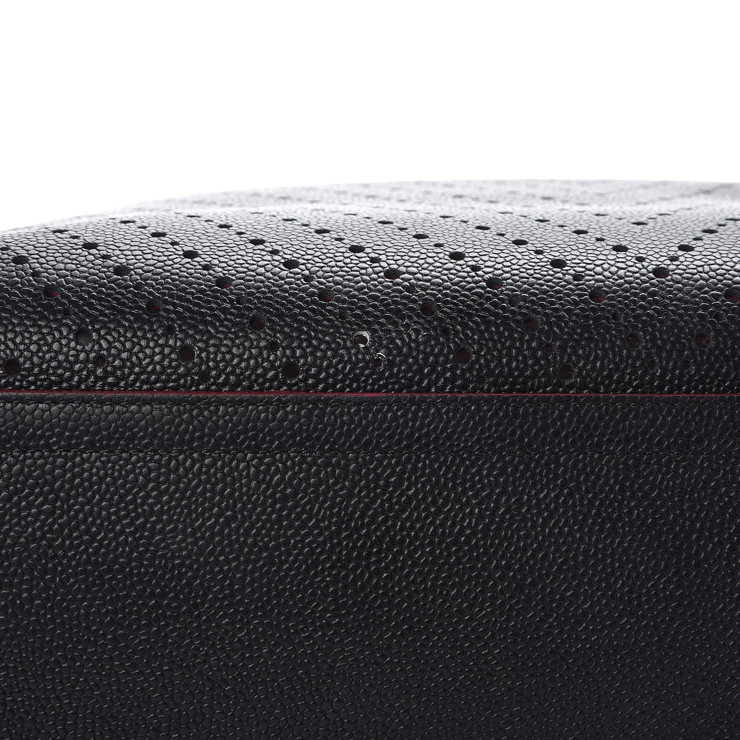 Chanel Perforated Grained Calfskin Large Shopping Tote Black 9 of 16