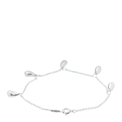 Tiffany Sterling Silver Elsa Peretti Five Station Teardrop Bracelet 3 of 5