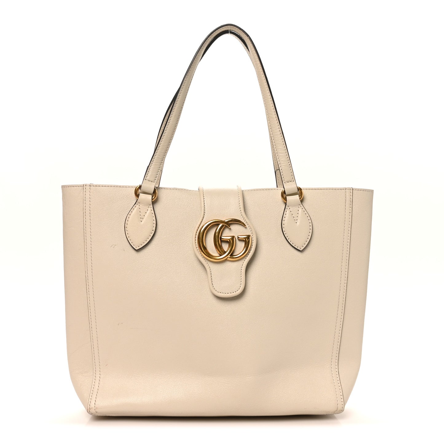 New Sakai Calfskin Lux Small Dahlia Tote Mystic White