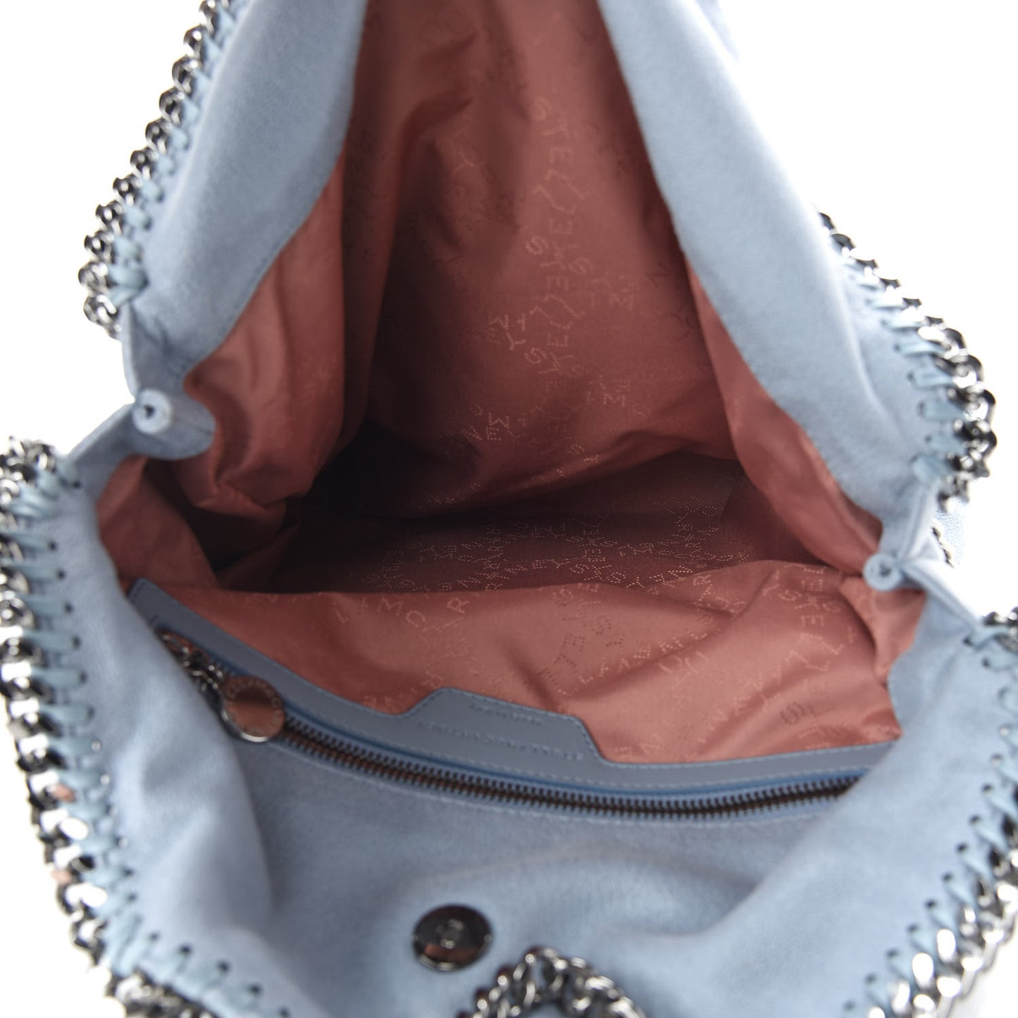 Shaggy Deer Falabella Fold Over Tote Light Blue