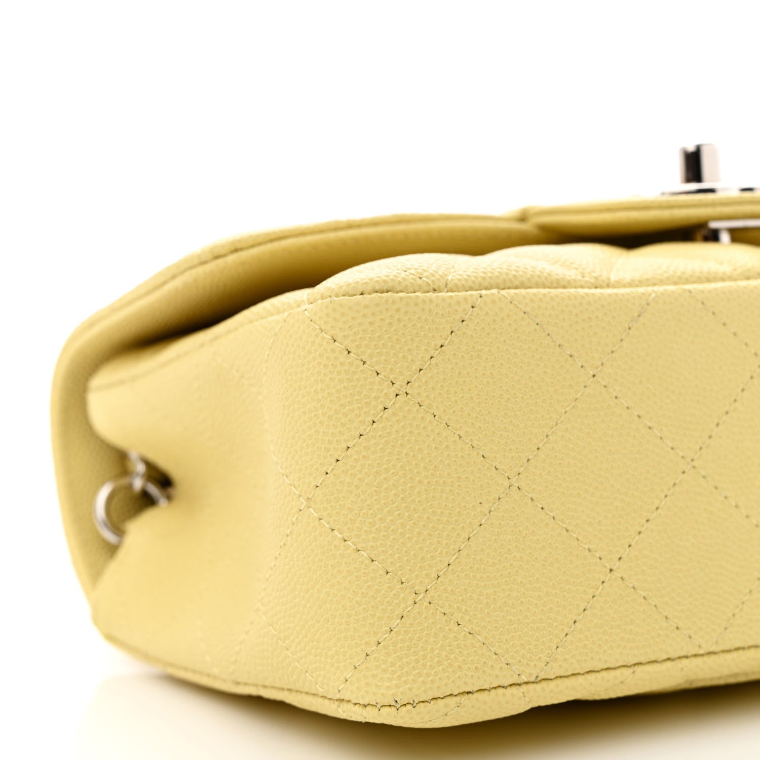 Chanel Caviar Quilted Mini Rectangular Flap Light Yellow 9 of 11