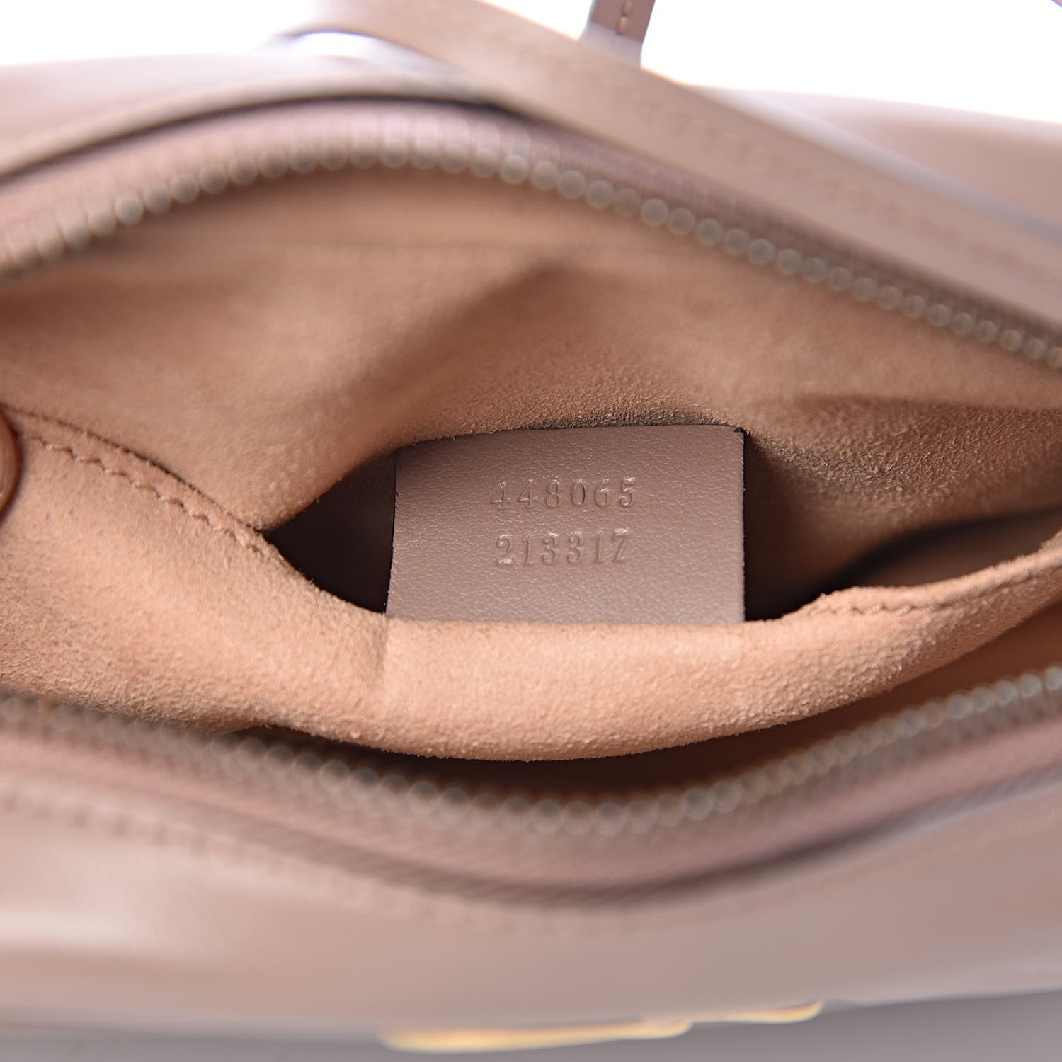 Gucci Calfskin Matelasse Mini GG Marmont Chain Shoulder Bag Porcelain Rose 7 of 11