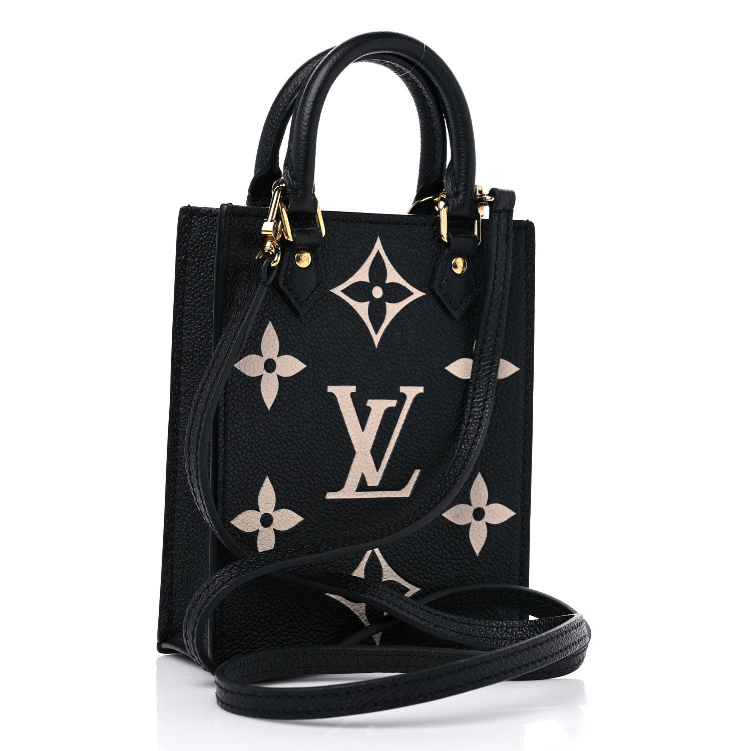 Louis Vuitton Empreinte Monogram Giant Petit Sac Plat Black Beige 3 of 9