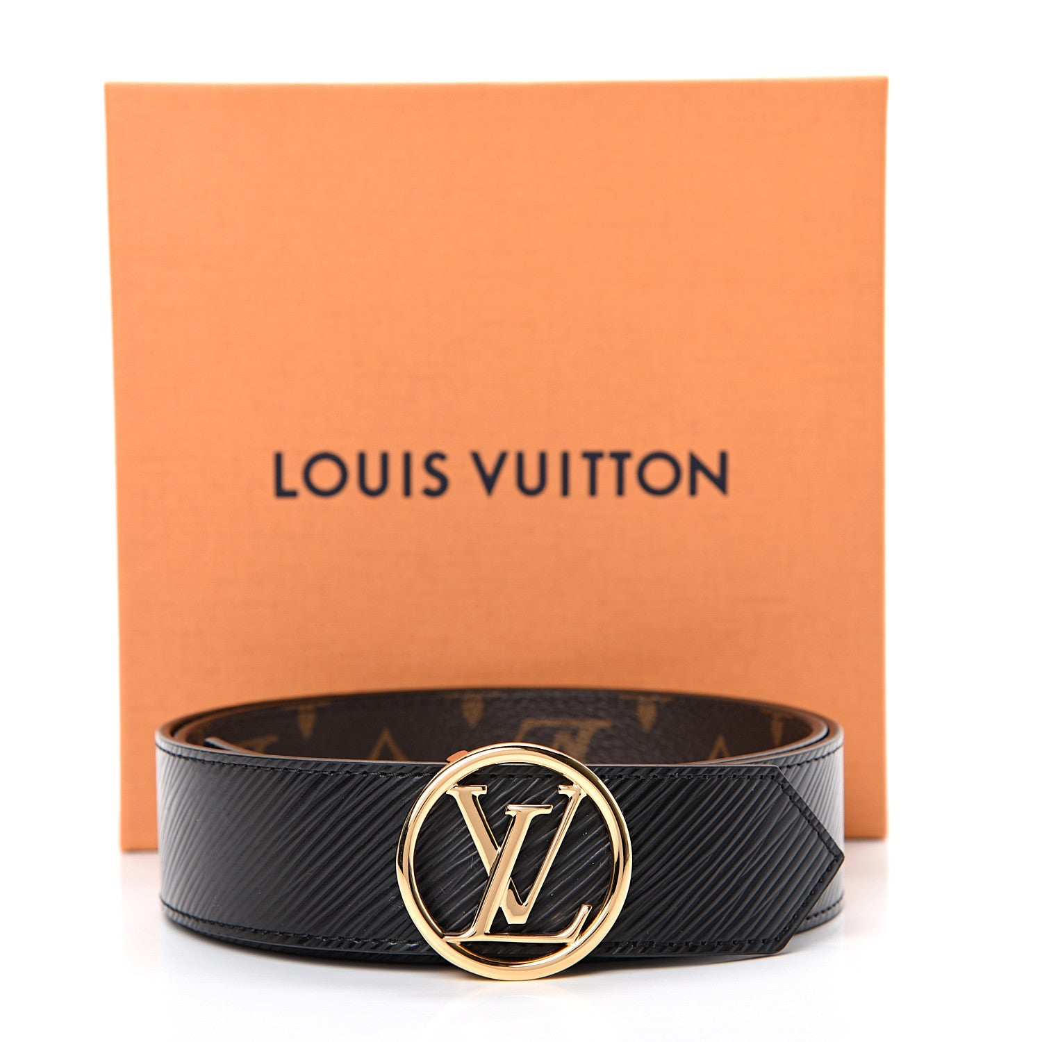 Louis Vuitton Monogram Epi LV Circle Reversible Belt 80 32 Black 6 of 6