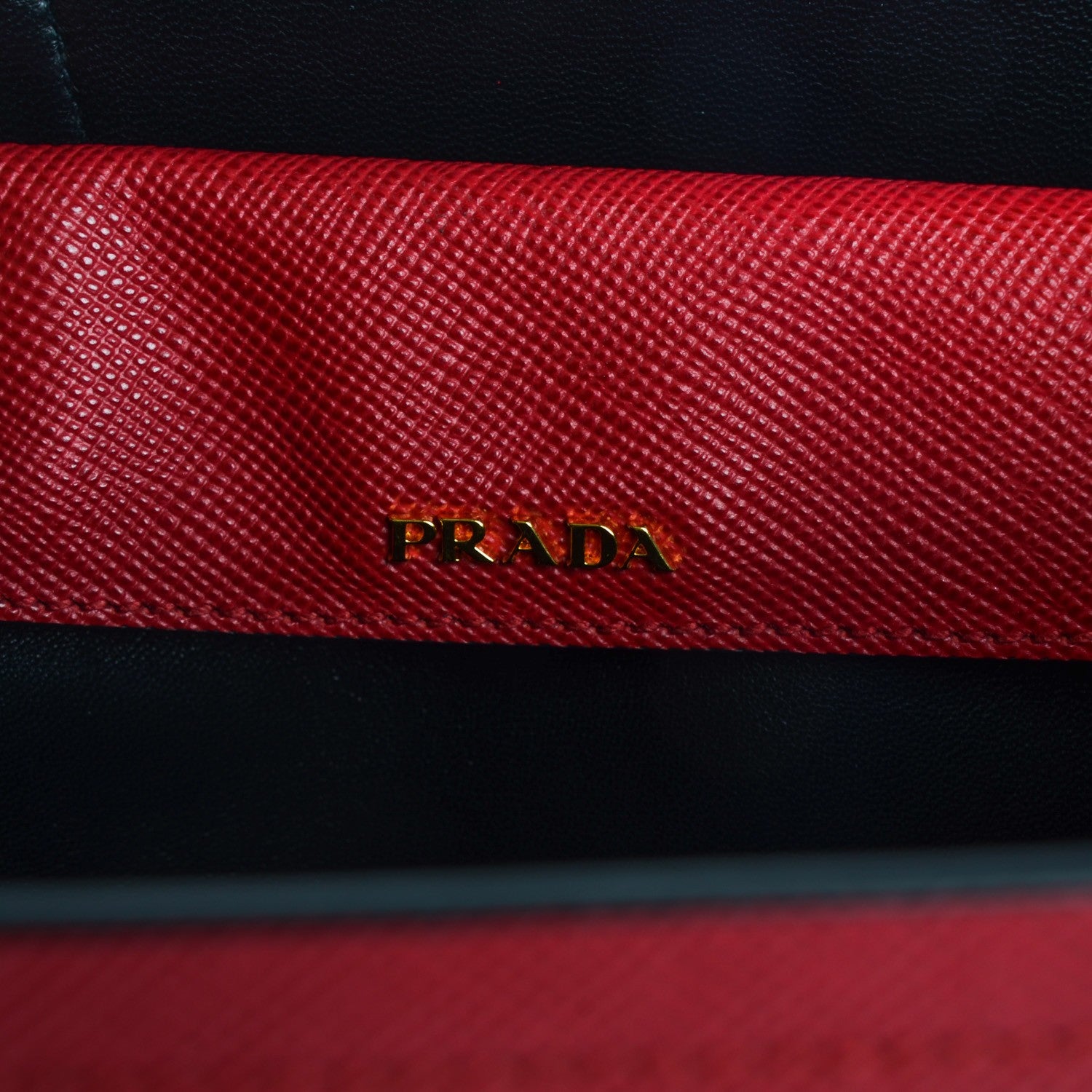 Prada Saffiano Cuir Medium Double Bag Fuoco Black 7 of 10
