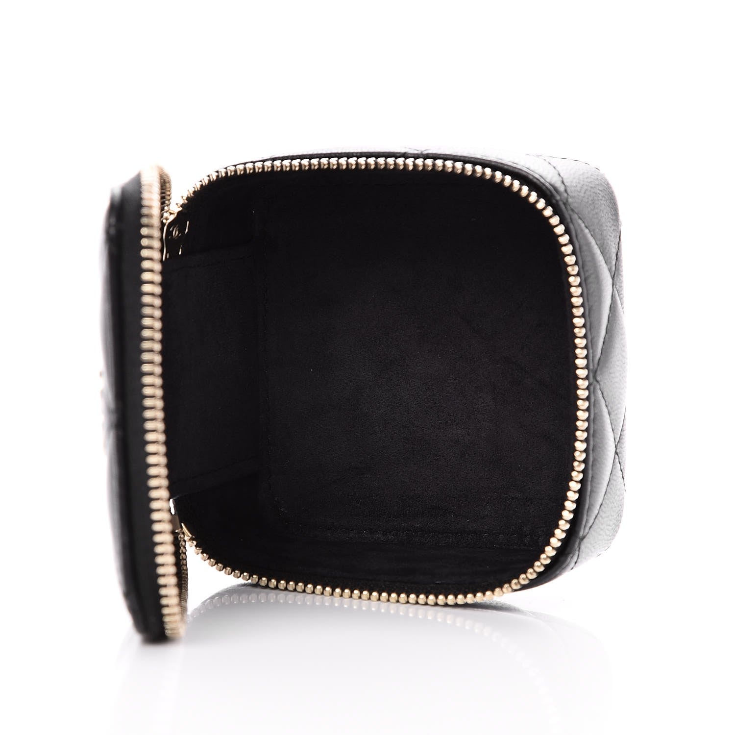 Chanel Lambskin Quilted Jewelry Travel Case Black 6 of 8
