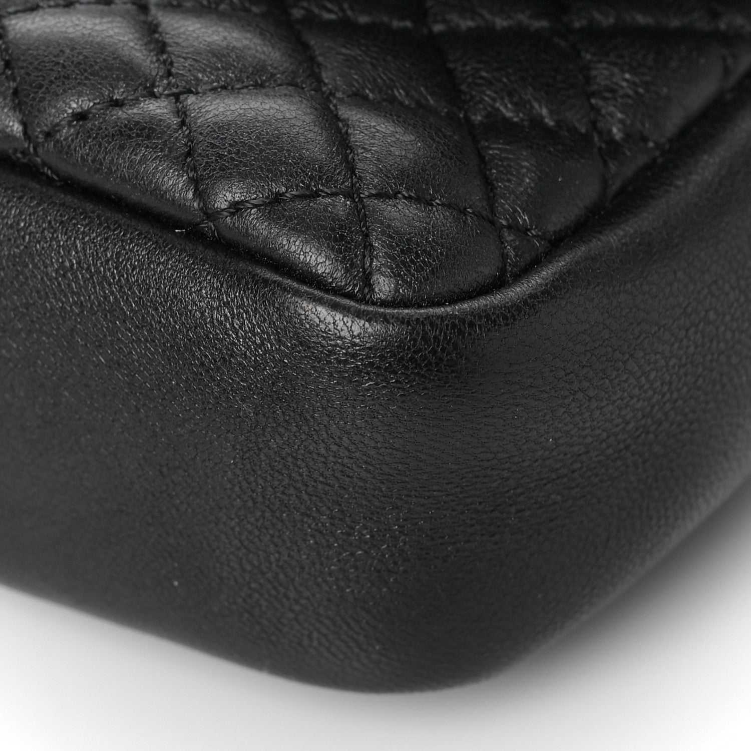 Versace Nappa Quilted Trapuntata Tribute Wallet Chain Crossbody Black 7 of 9
