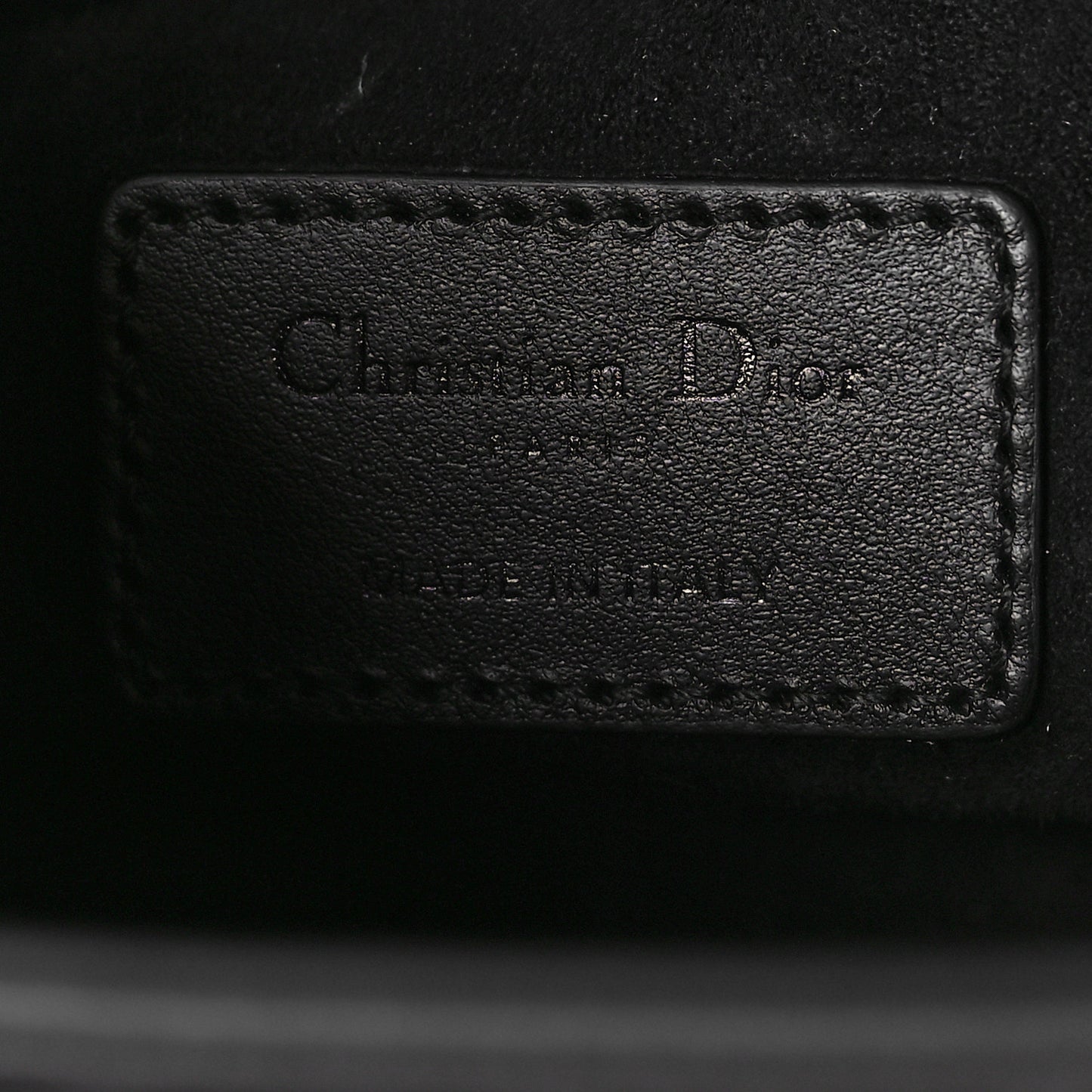 Calfskin Cannage Diamond Medium Lady D-Joy Black