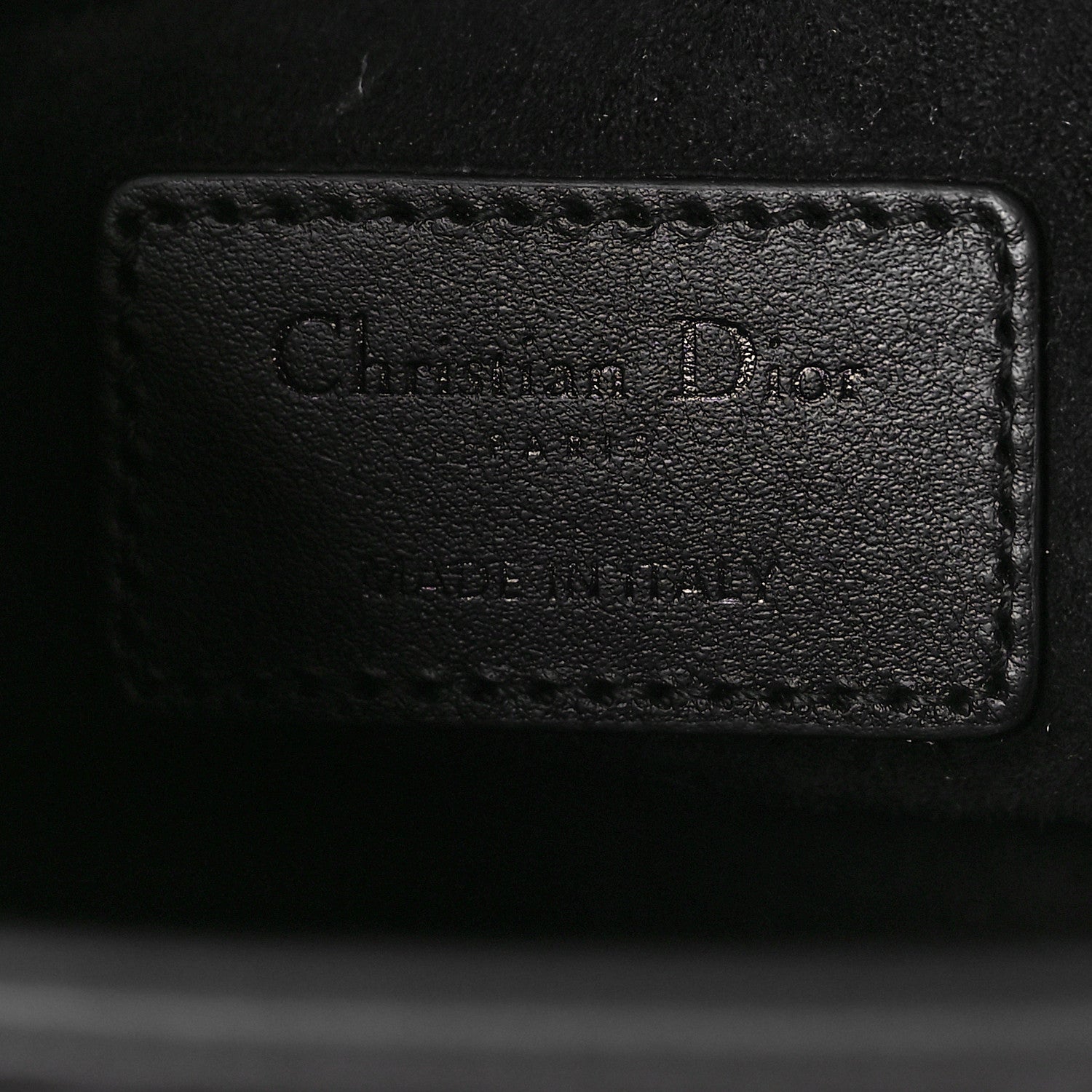 Christian Dior Calfskin Cannage Diamond Medium Lady D-Joy Black 6 of 8