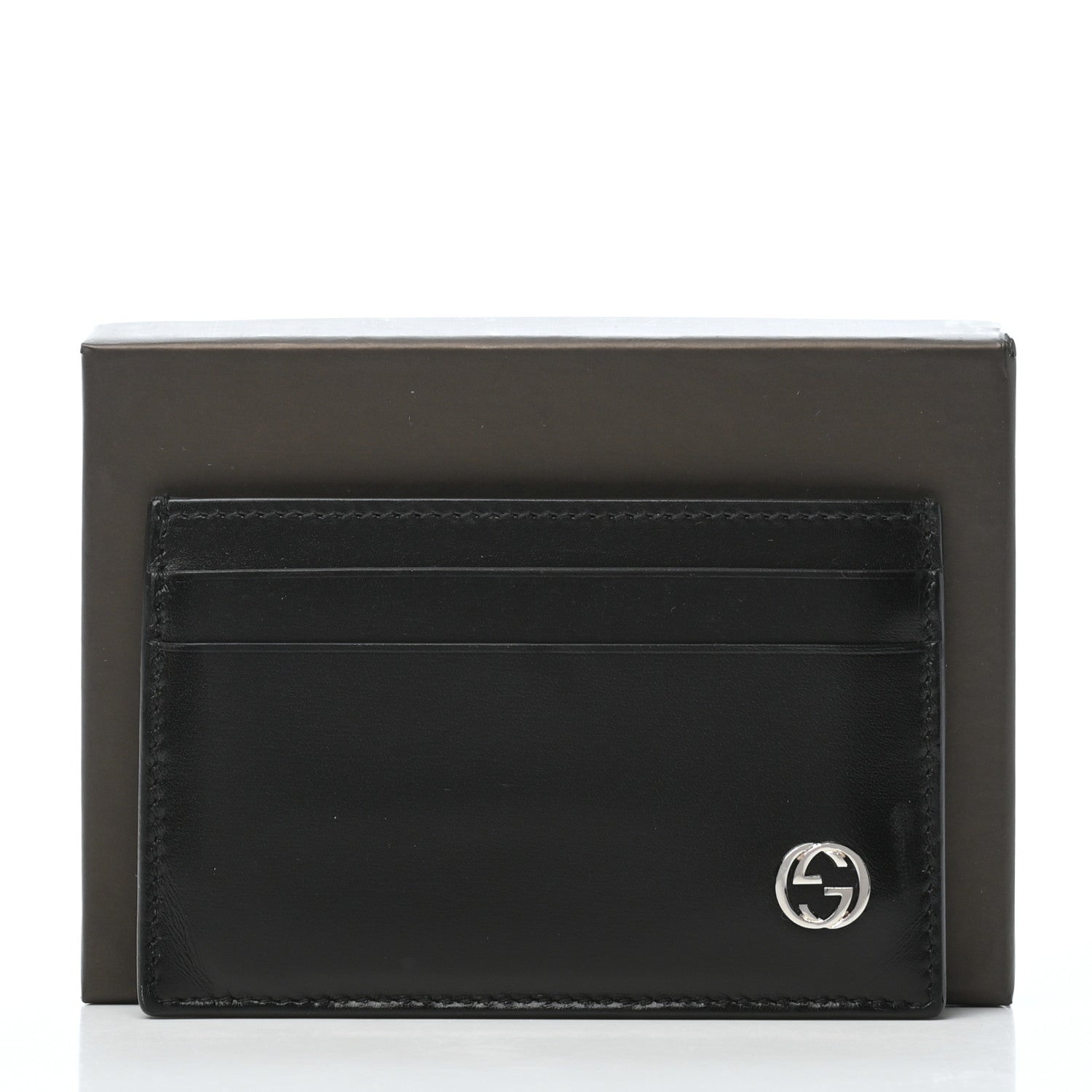 Gucci Calfskin GG Card Holder Black 8 of 8