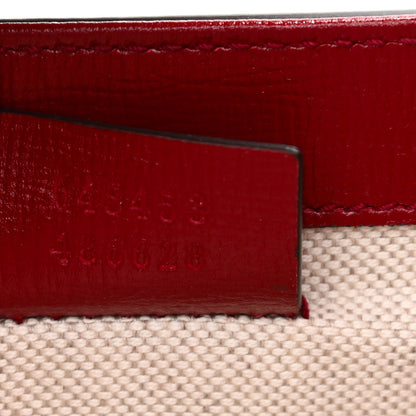 Gucci Textured Calfskin Mini Horsebit 1955 Foldover Top Handle Bag Red 7 of 10