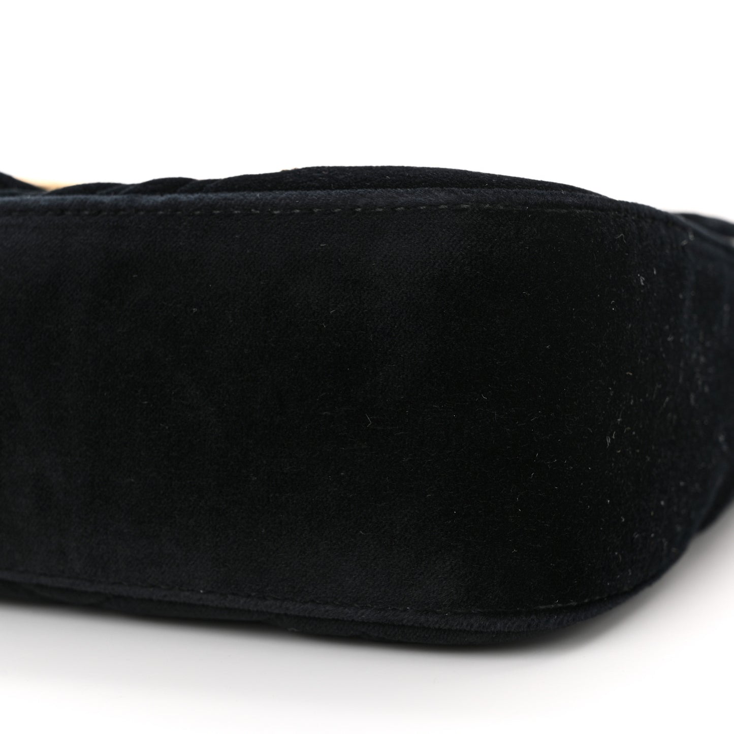 Velvet Matelasse Loved Embroidered Medium GG Marmont Shoulder Bag Black