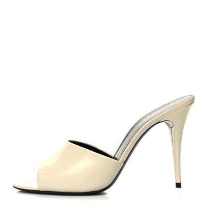 Saint Laurent Calfskin New Belfagor 110mm Mules 41 Pearl 1 of 9