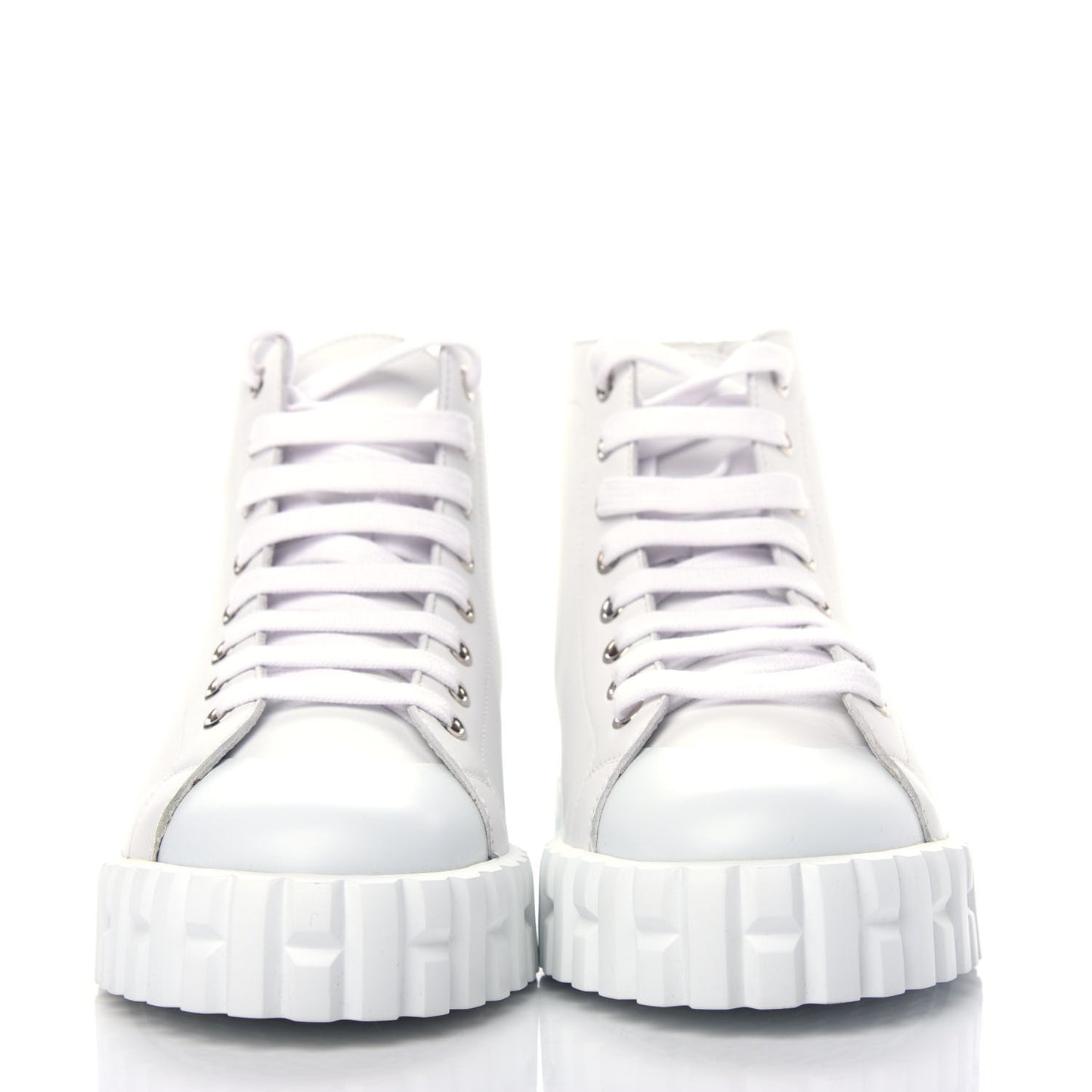 Calfskin Womens Climb Sneakers 37 White