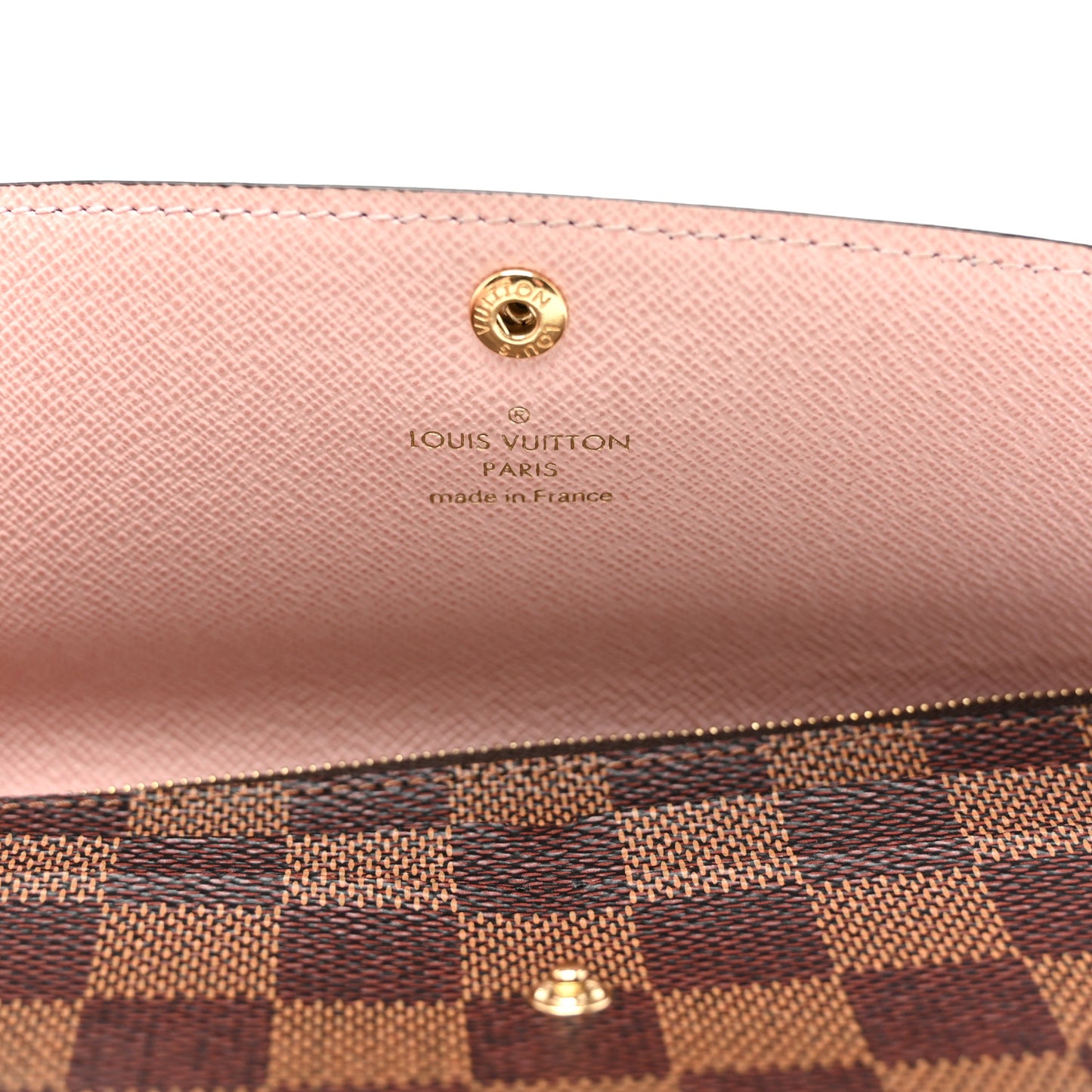 Damier Ebene Emilie Wallet Rose Ballerine
