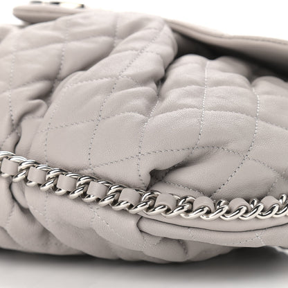 Chanel Washed Lambskin Quilted Large Chain Around Flap Grey 10 of 10