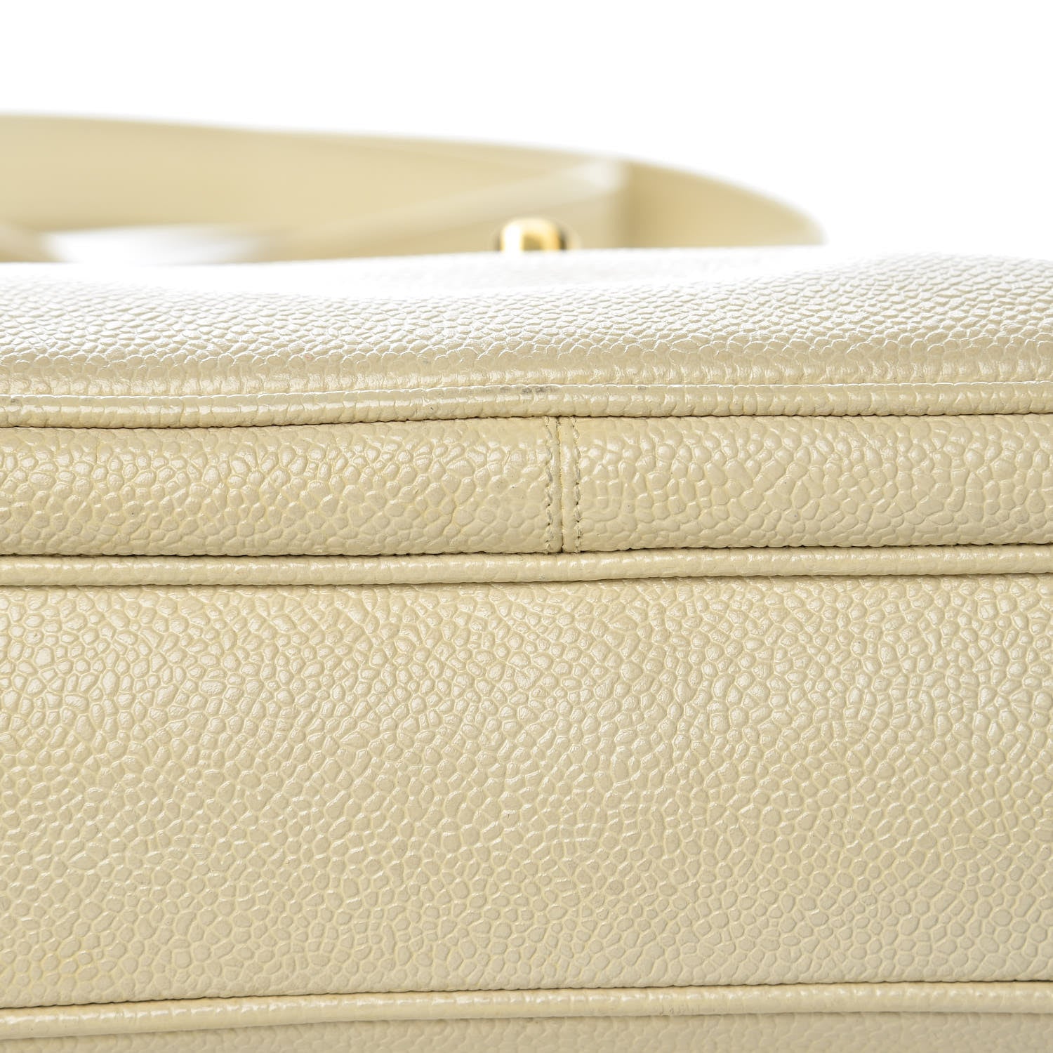 Chanel Caviar Flap Shoulder Bag Beige Clair 13 of 14