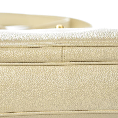 Chanel Caviar Flap Shoulder Bag Beige Clair 13 of 14