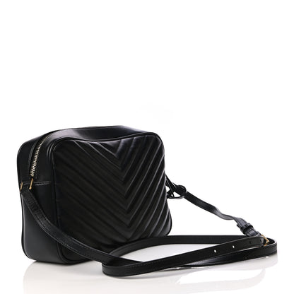 Saint Laurent Calfskin Matelasse Monogram Lou Camera Bag Black 3 of 17