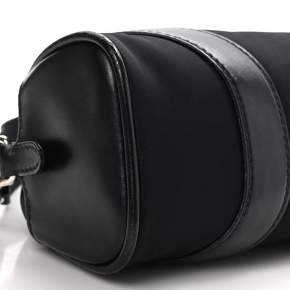 Prada Nylon Soft Calfskin Bowling Crossbody Bag Black 8 of 9