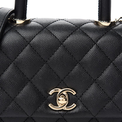 Chanel Caviar Quilted Extra Mini Coco Handle Flap Black 10 of 10