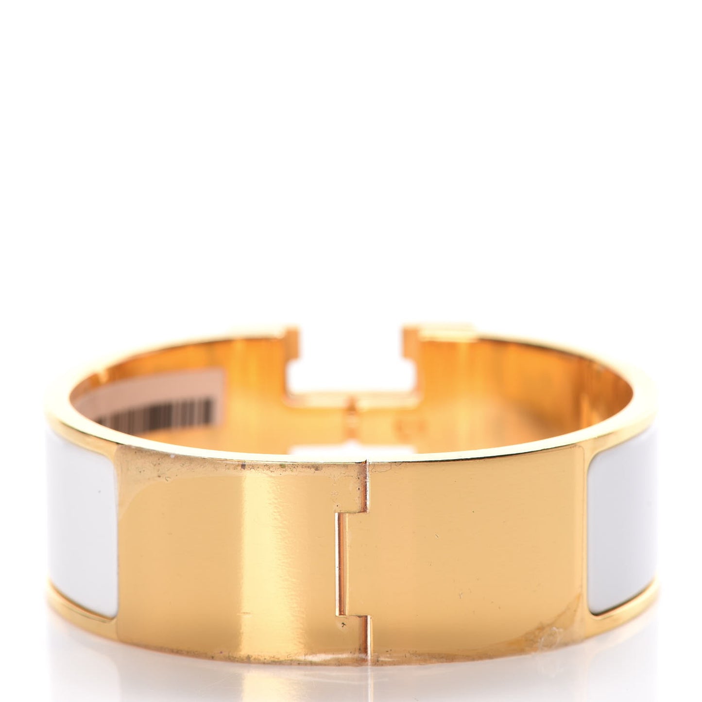 Enamel Wide Clic Clac H Bracelet PM White