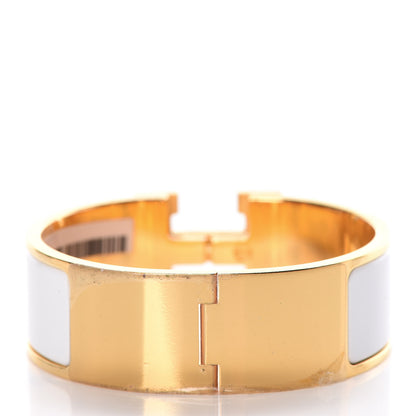 Hermes Enamel Wide Clic Clac H Bracelet PM White 3 of 6