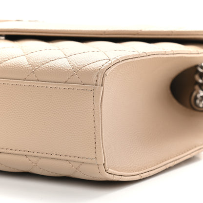 Saint Laurent Grain De Poudre Textured Mixed Matelasse Medium Triquilt Monogram Satchel Dark Beige 9 of 9