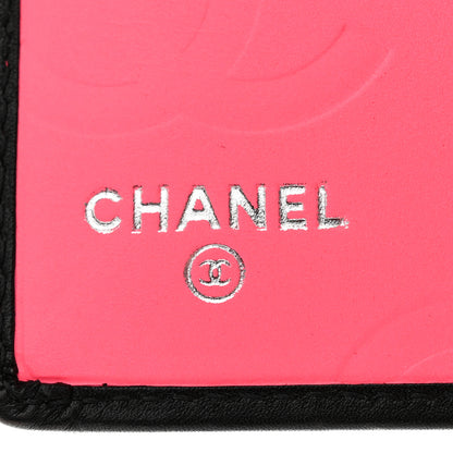 Chanel Calfskin Quilted Cambon Yen Wallet Black White 6 of 9
