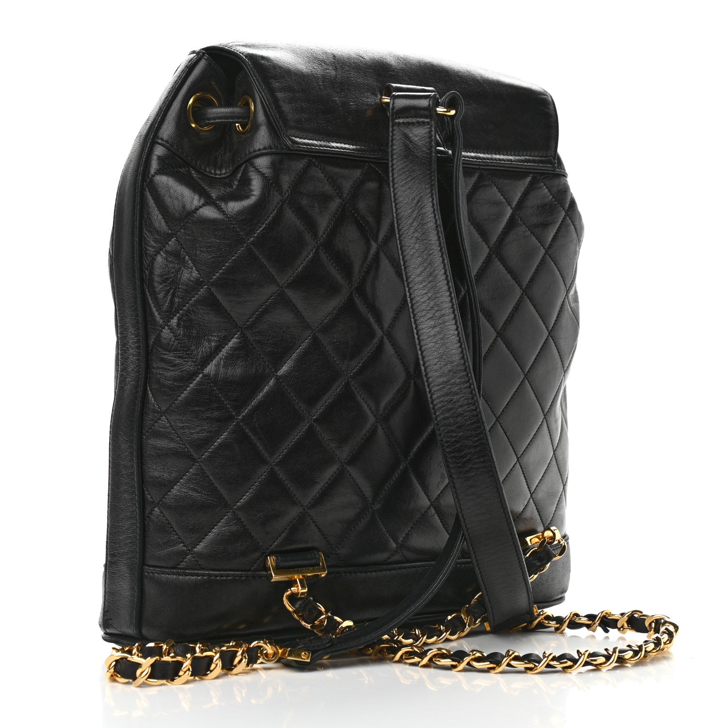 Chanel Lambskin Quilted CC Backpack Black 3 of 11