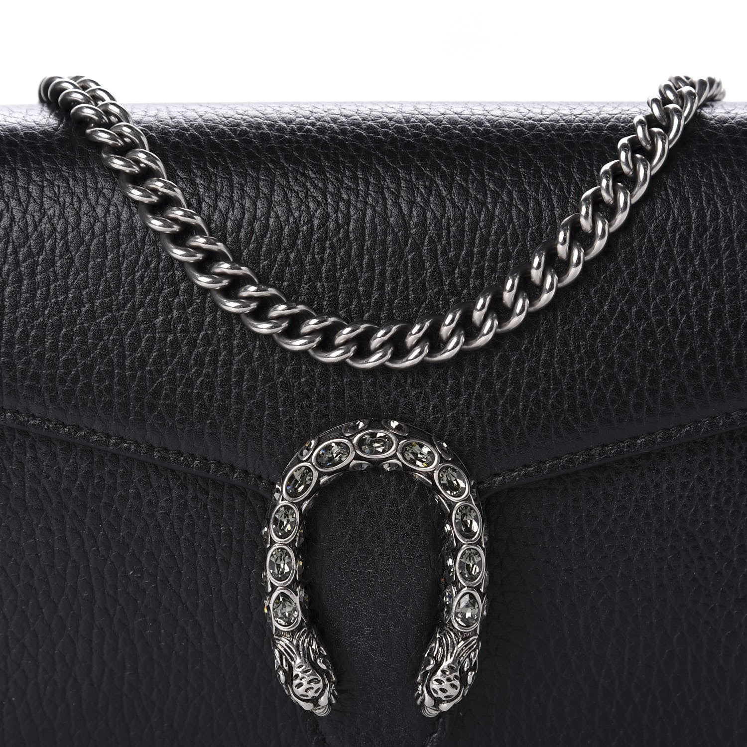 Gucci Calfskin Mini Dionysus Chain Wallet Black 10 of 11