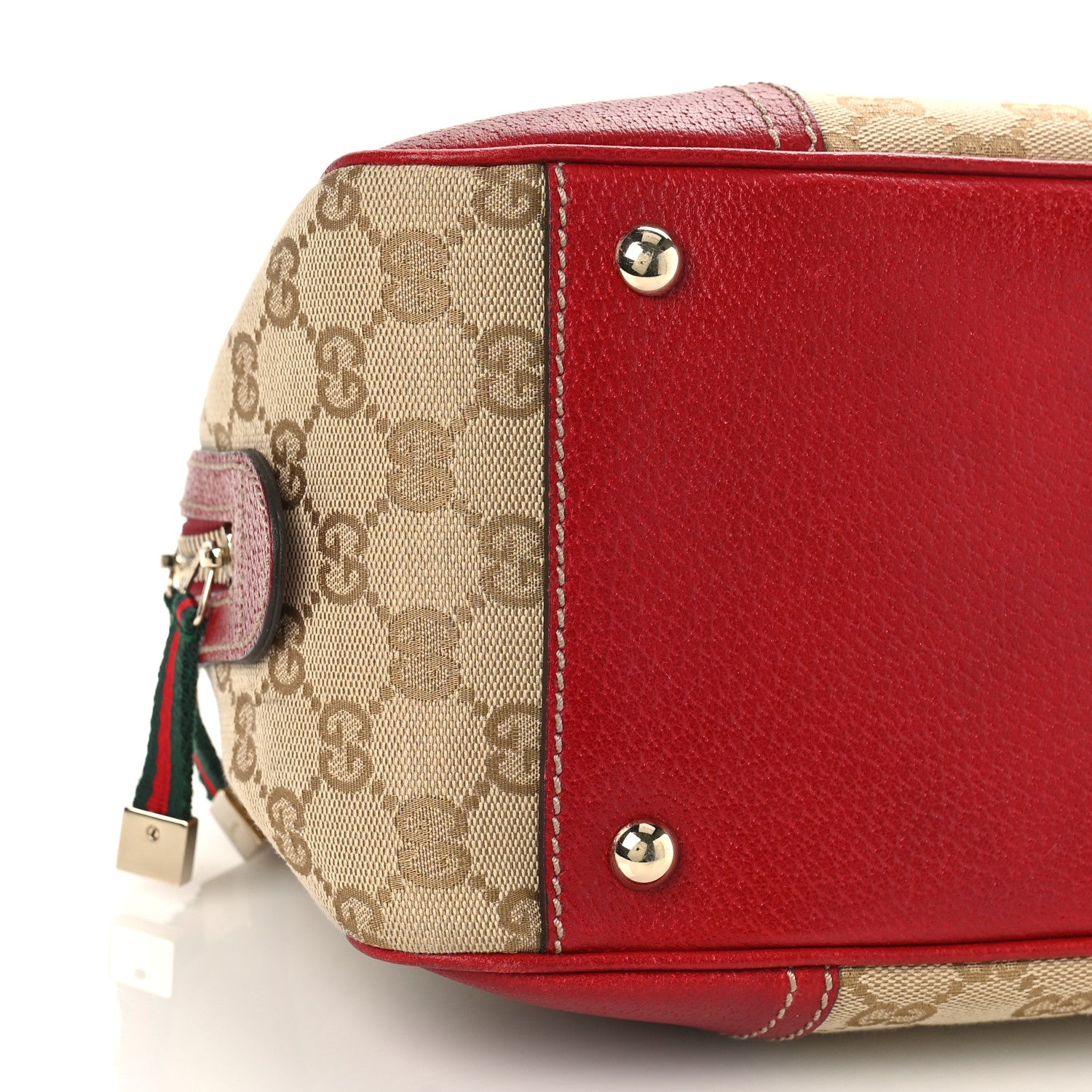 Gucci Monogram Small Princy Satchel Red 8 of 9