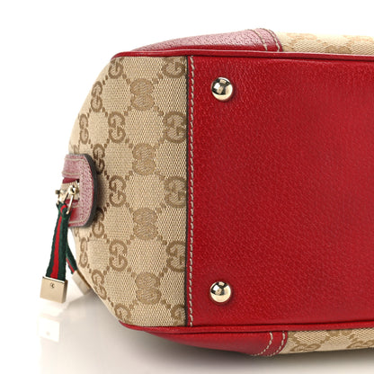 Gucci Monogram Small Princy Satchel Red 8 of 9