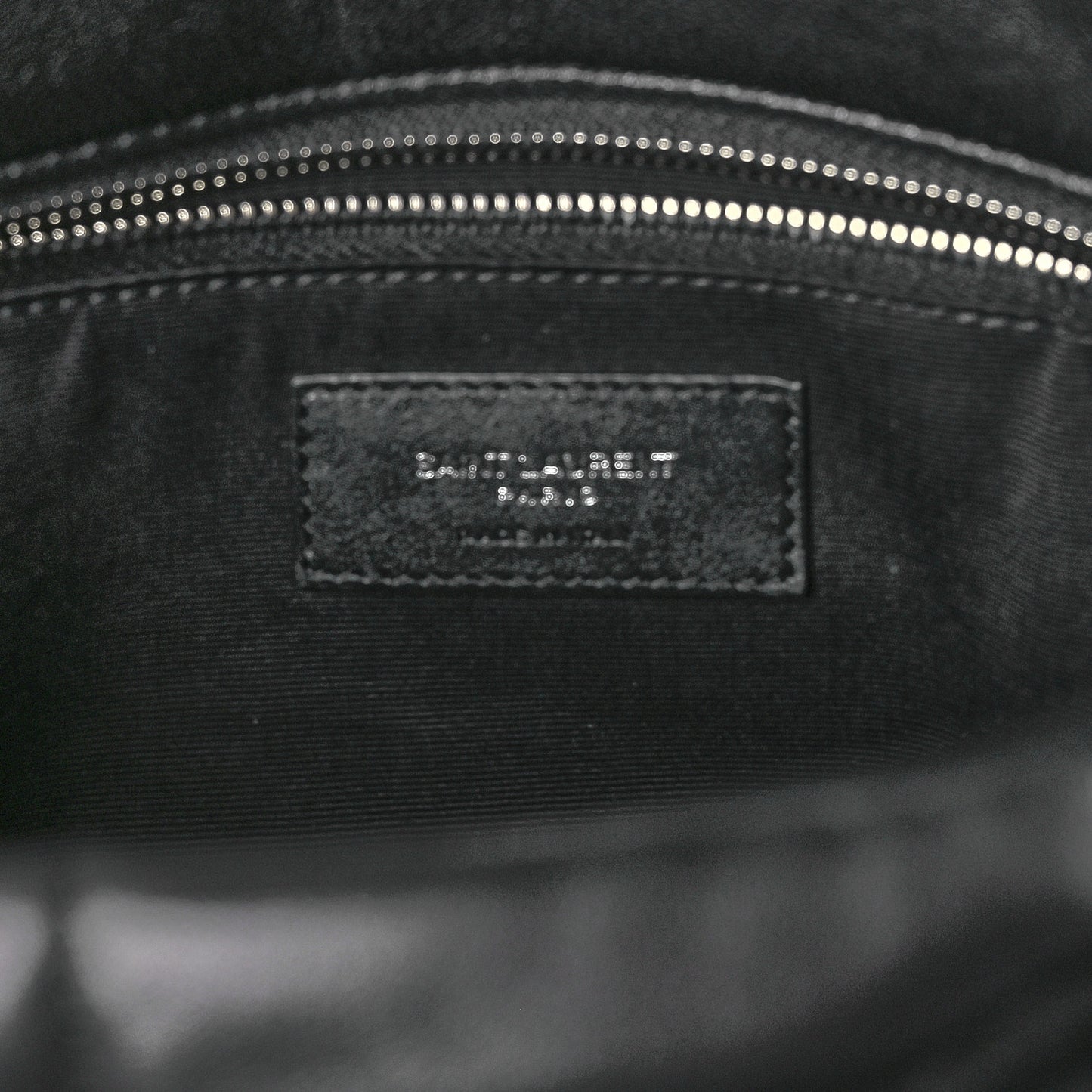 Lambskin Quilted Medium Loulou Puffer Monogram Chain Satchel Black
